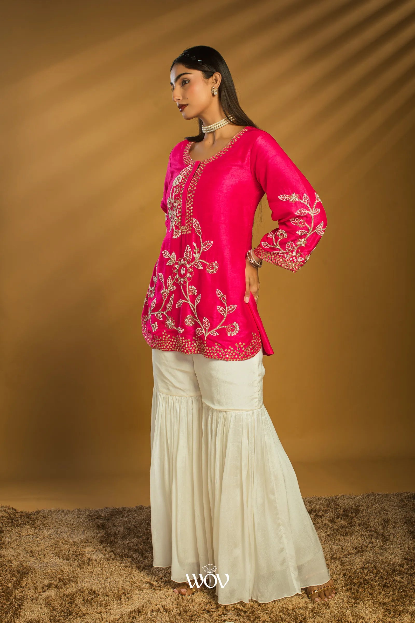 Rani Gulab Peplum Set