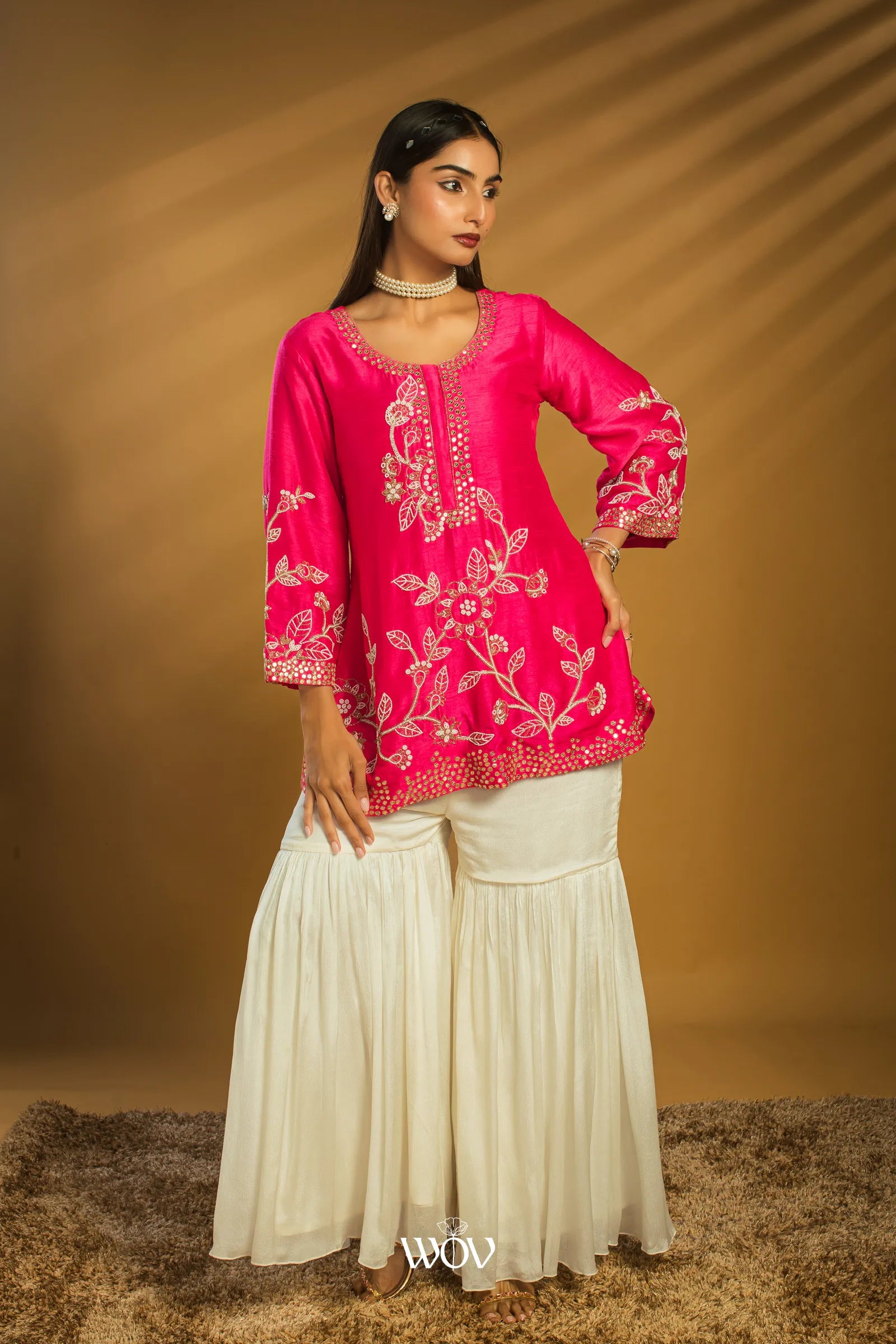 Rani Gulab Peplum Set