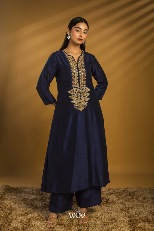 Midnight Navy Blue  Kurta Set