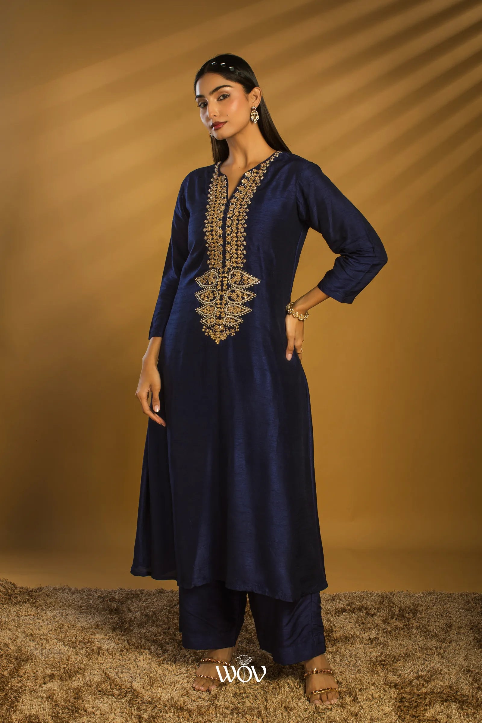 Midnight Navy Blue  Kurta Set