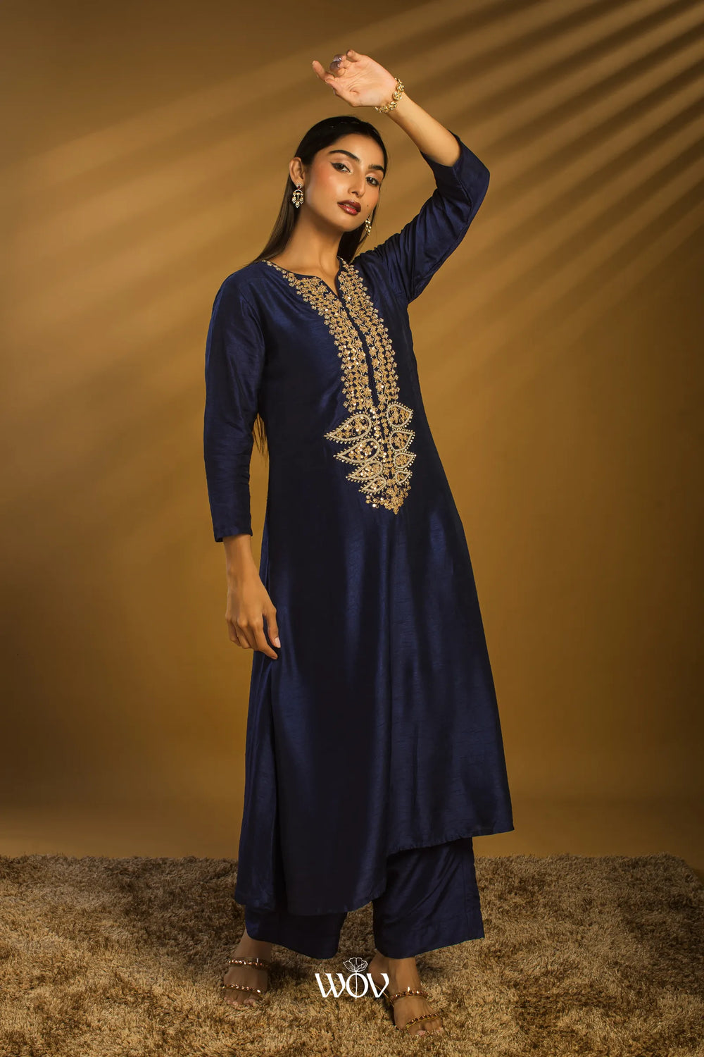 Midnight Navy Blue  Kurta Set
