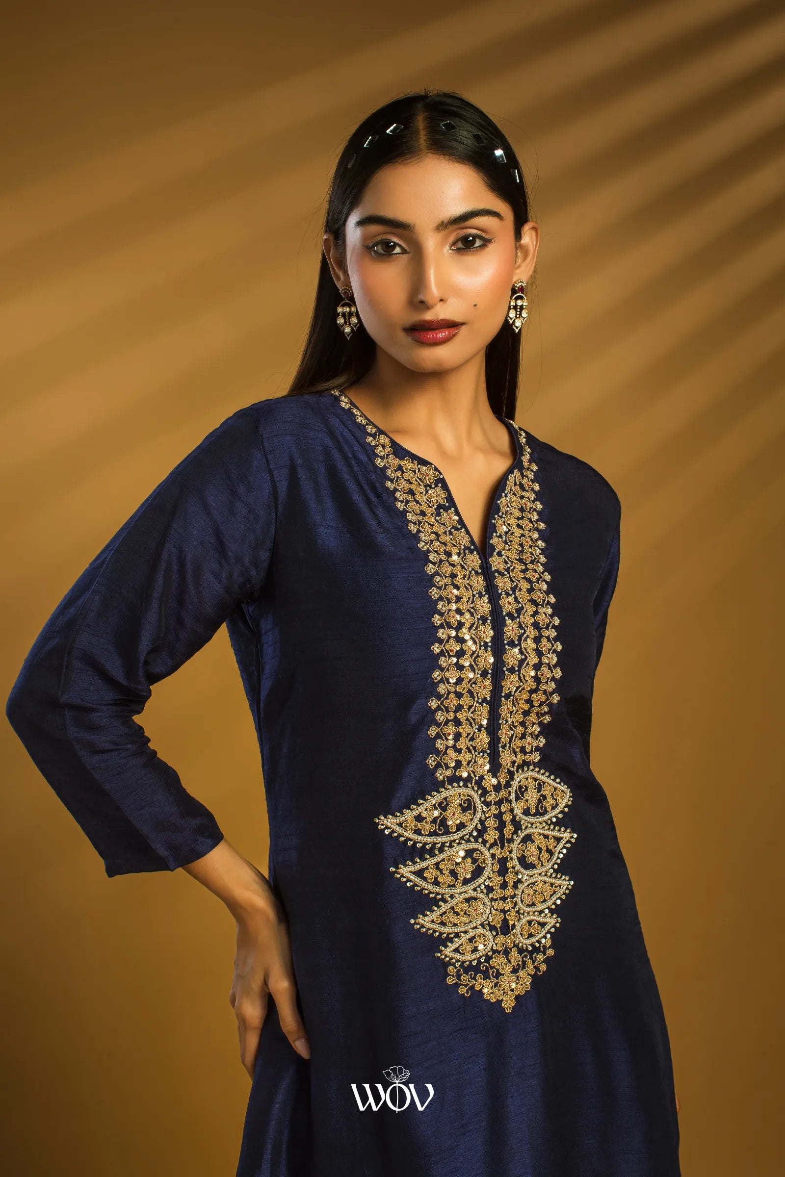 Midnight Navy Blue  Kurta Set