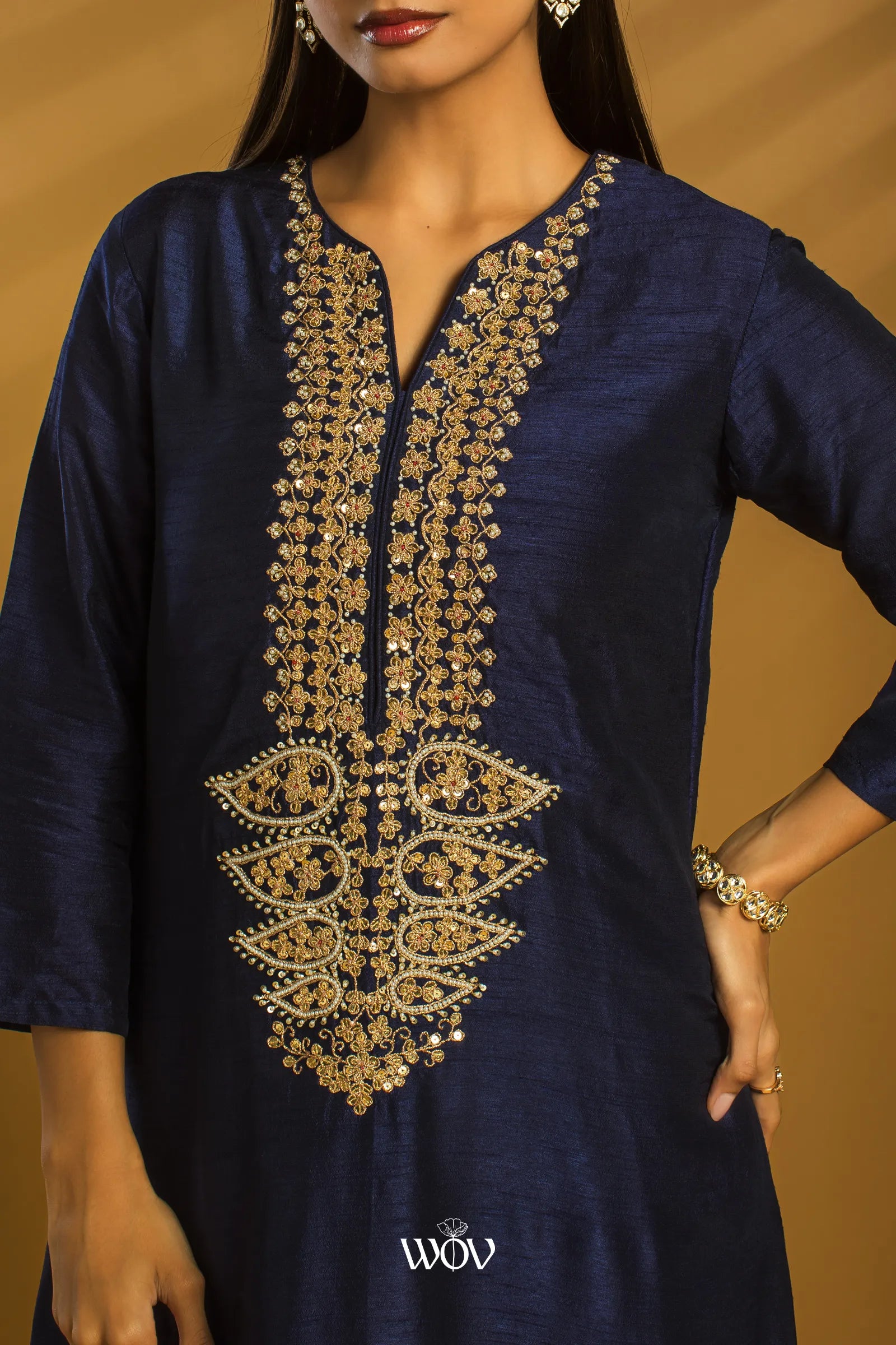 Midnight Navy Blue  Kurta Set