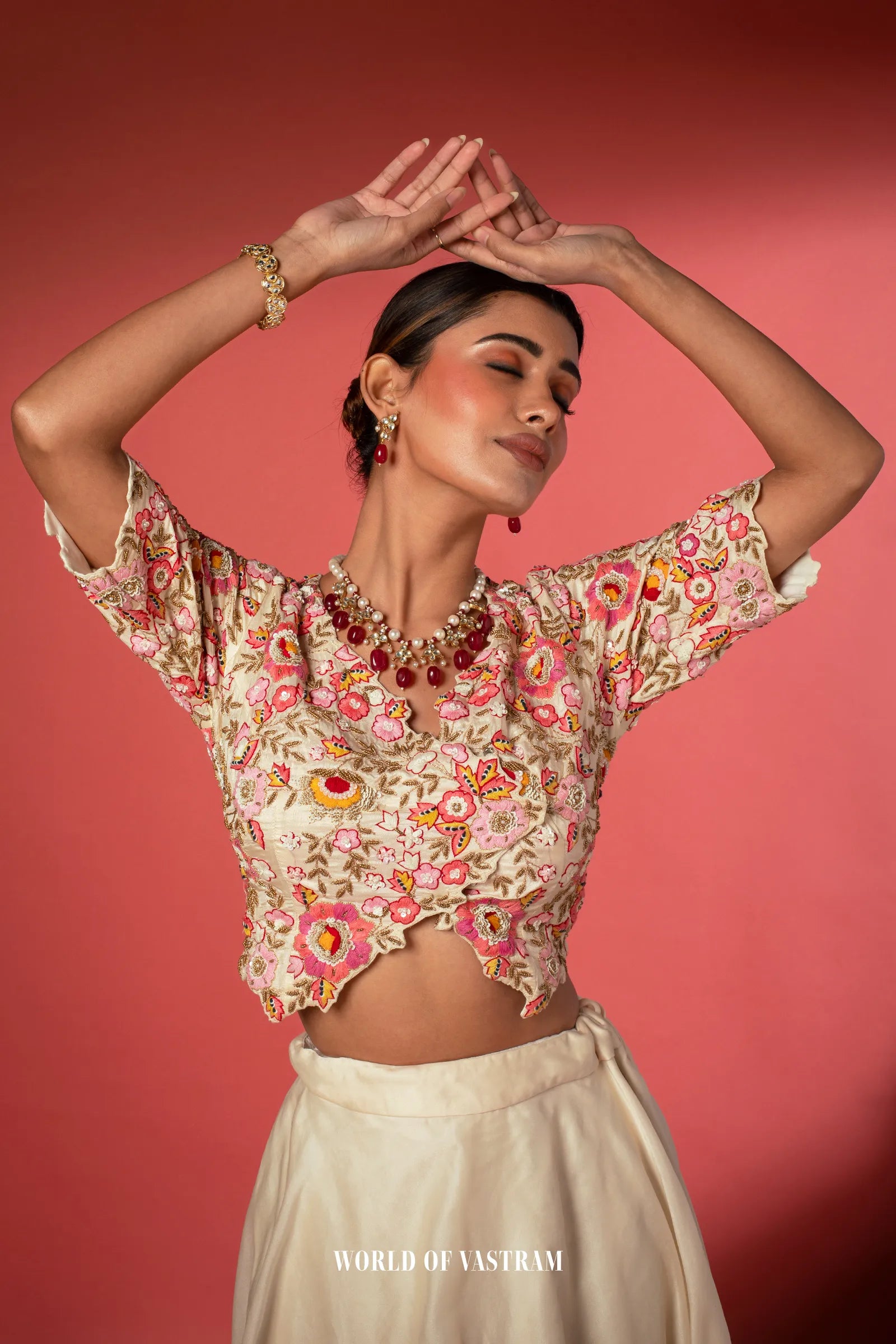 White Flared Lehenga Set