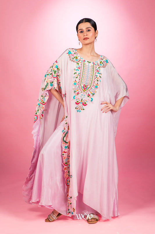 Baby Pink Kaftan Set