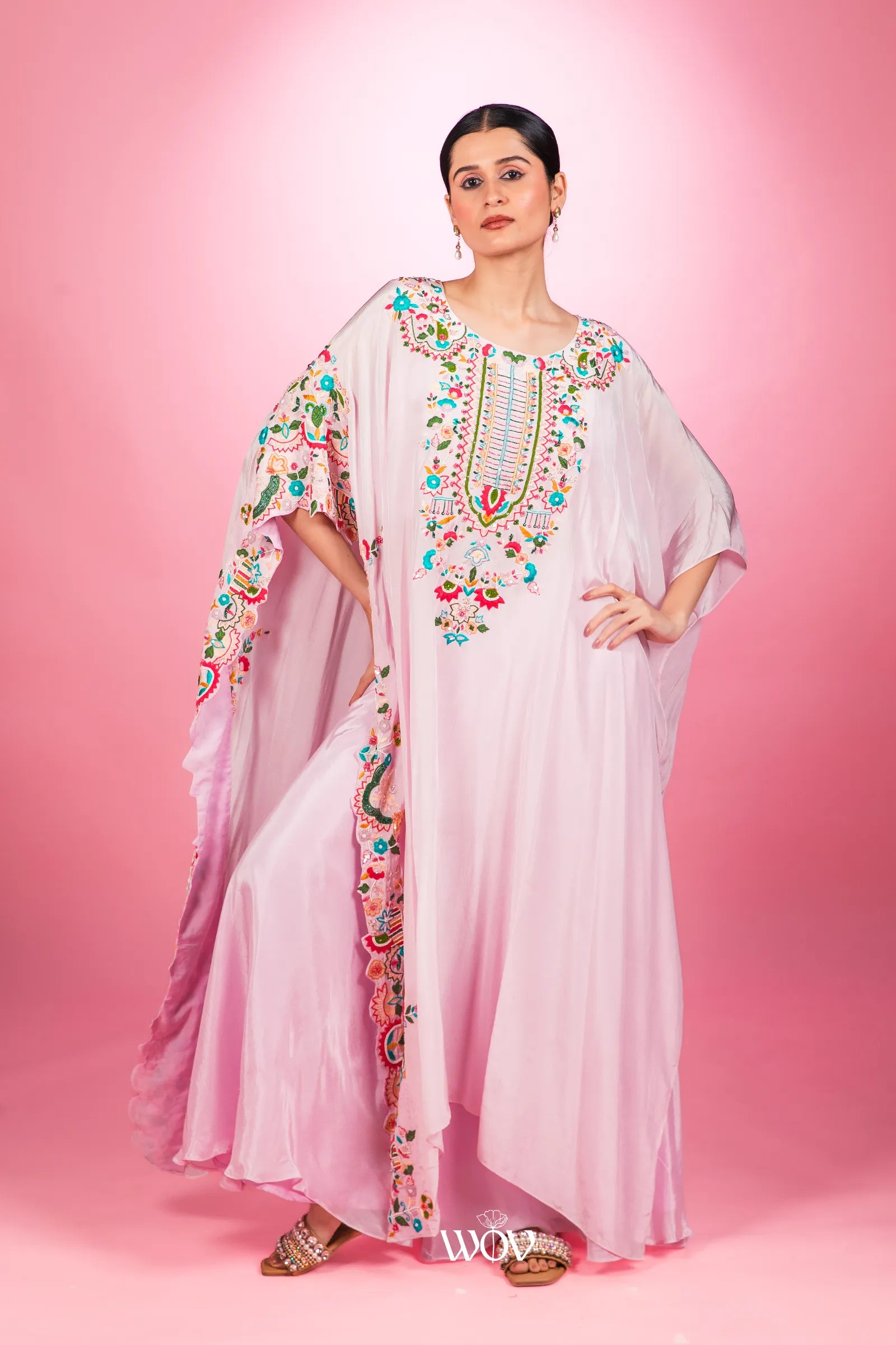 Baby Pink Kaftan Set