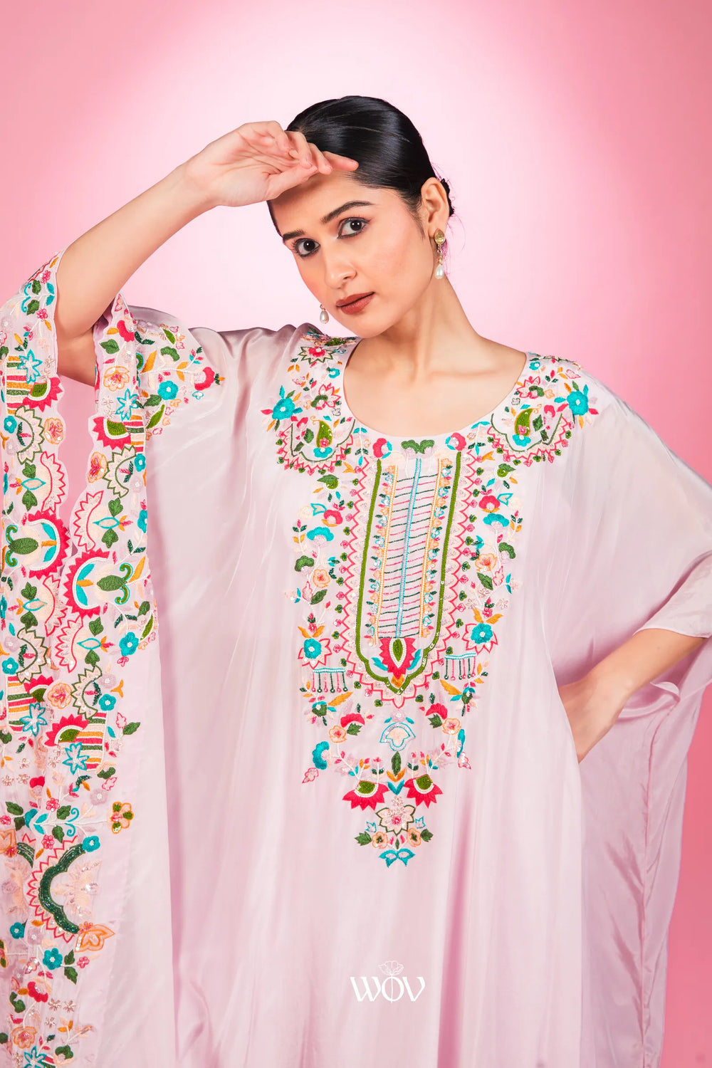 Baby Pink Kaftan Set
