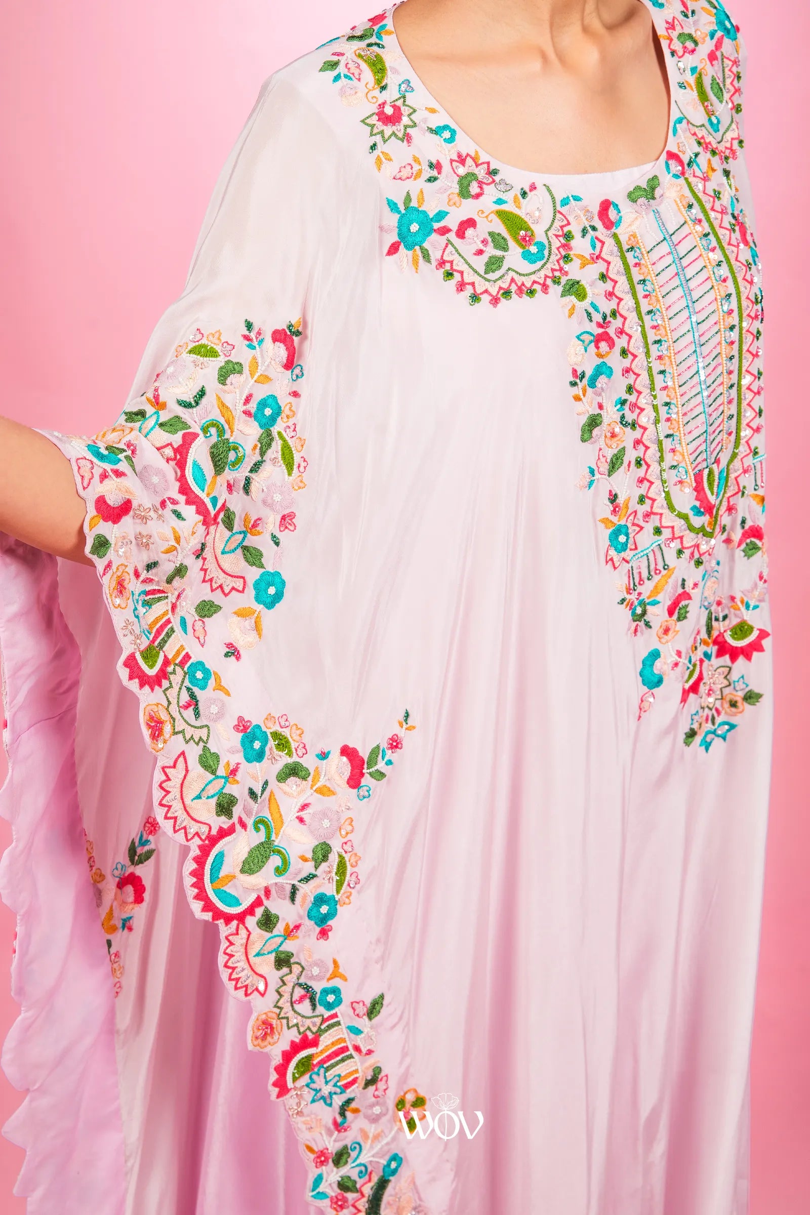 Baby Pink Kaftan Set