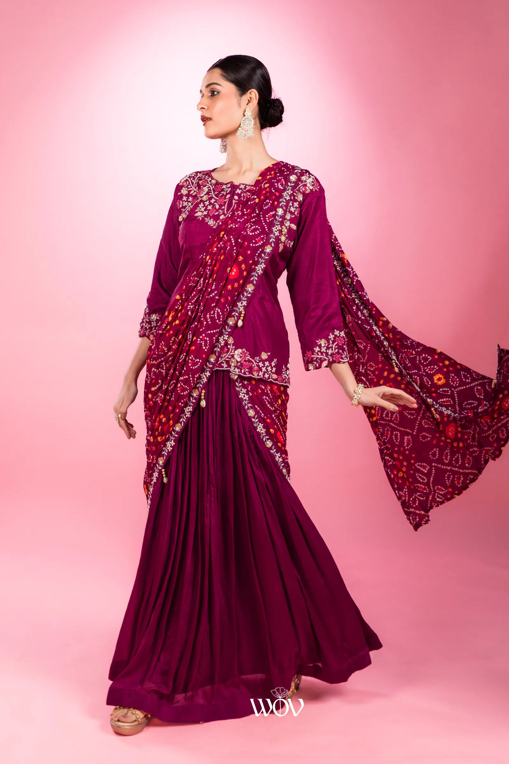 Gulab Bandhani Set