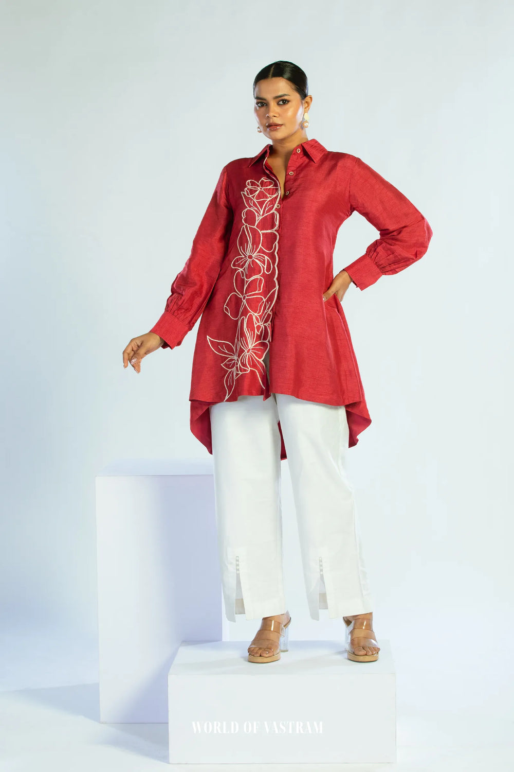 Crimson Bloom Top