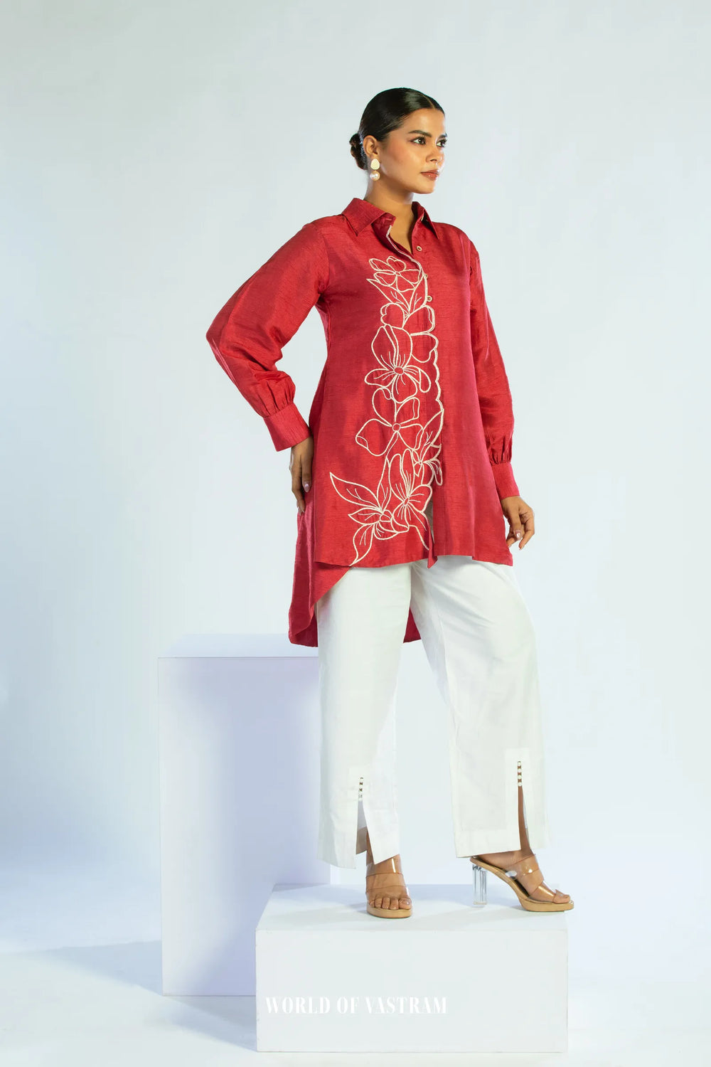 Crimson Bloom Top
