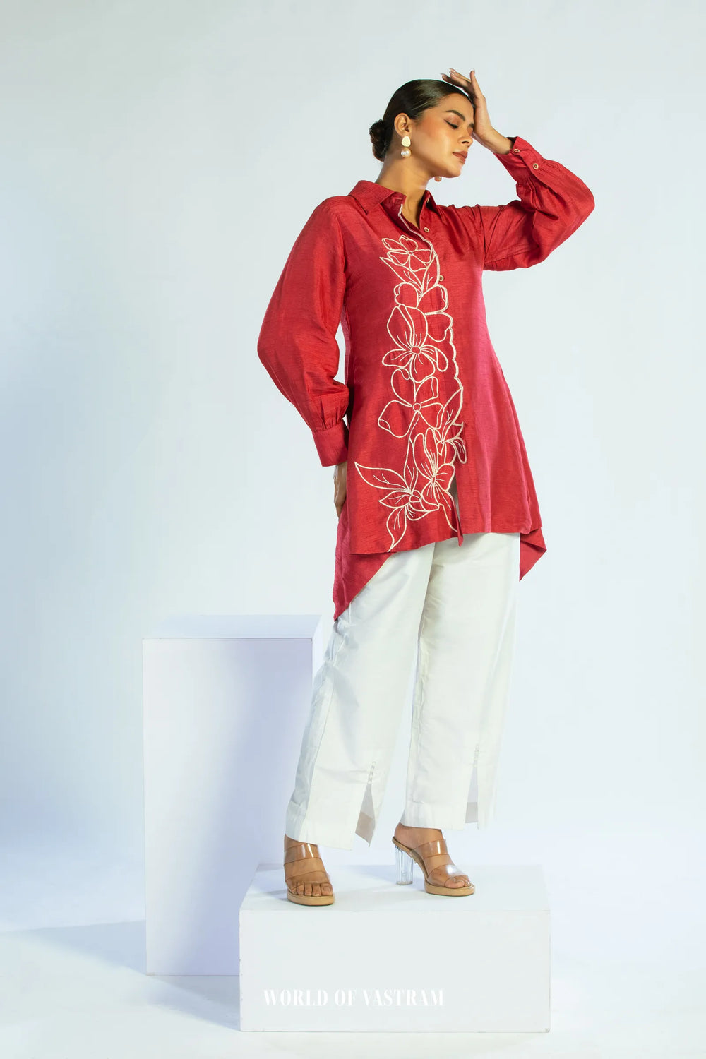 Crimson Bloom Top