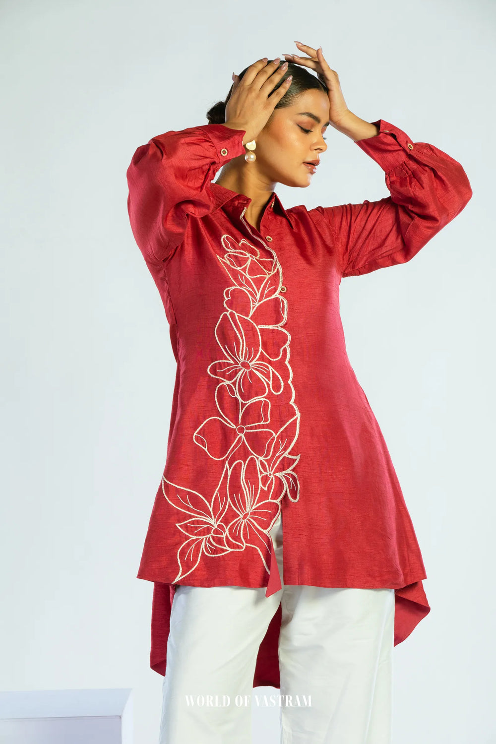 Crimson Bloom Top