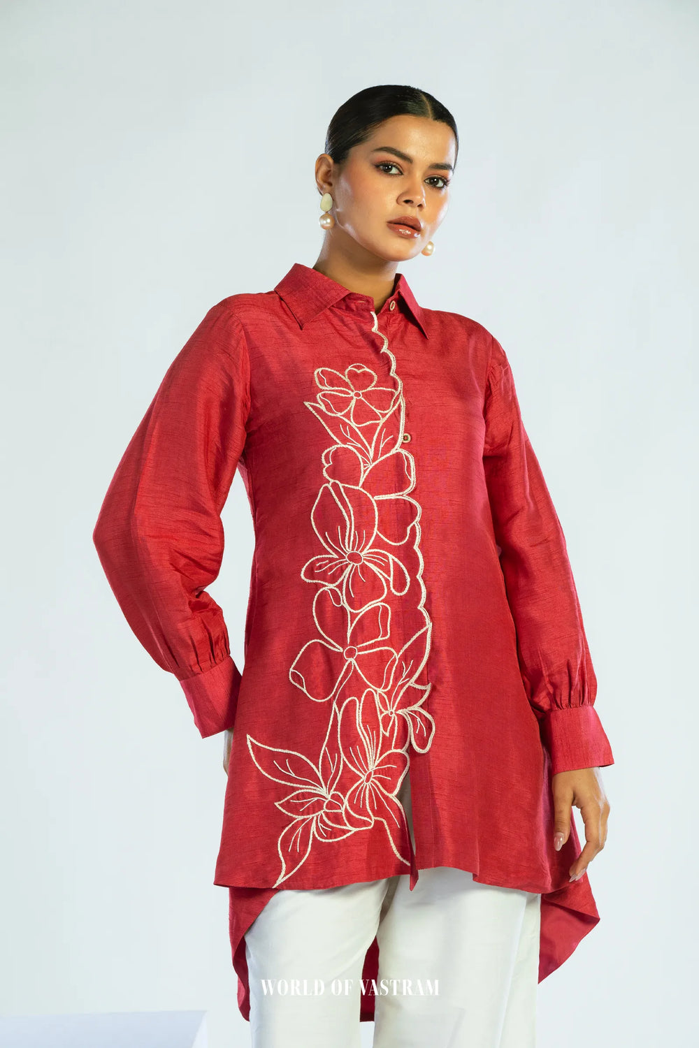 Crimson Bloom Top
