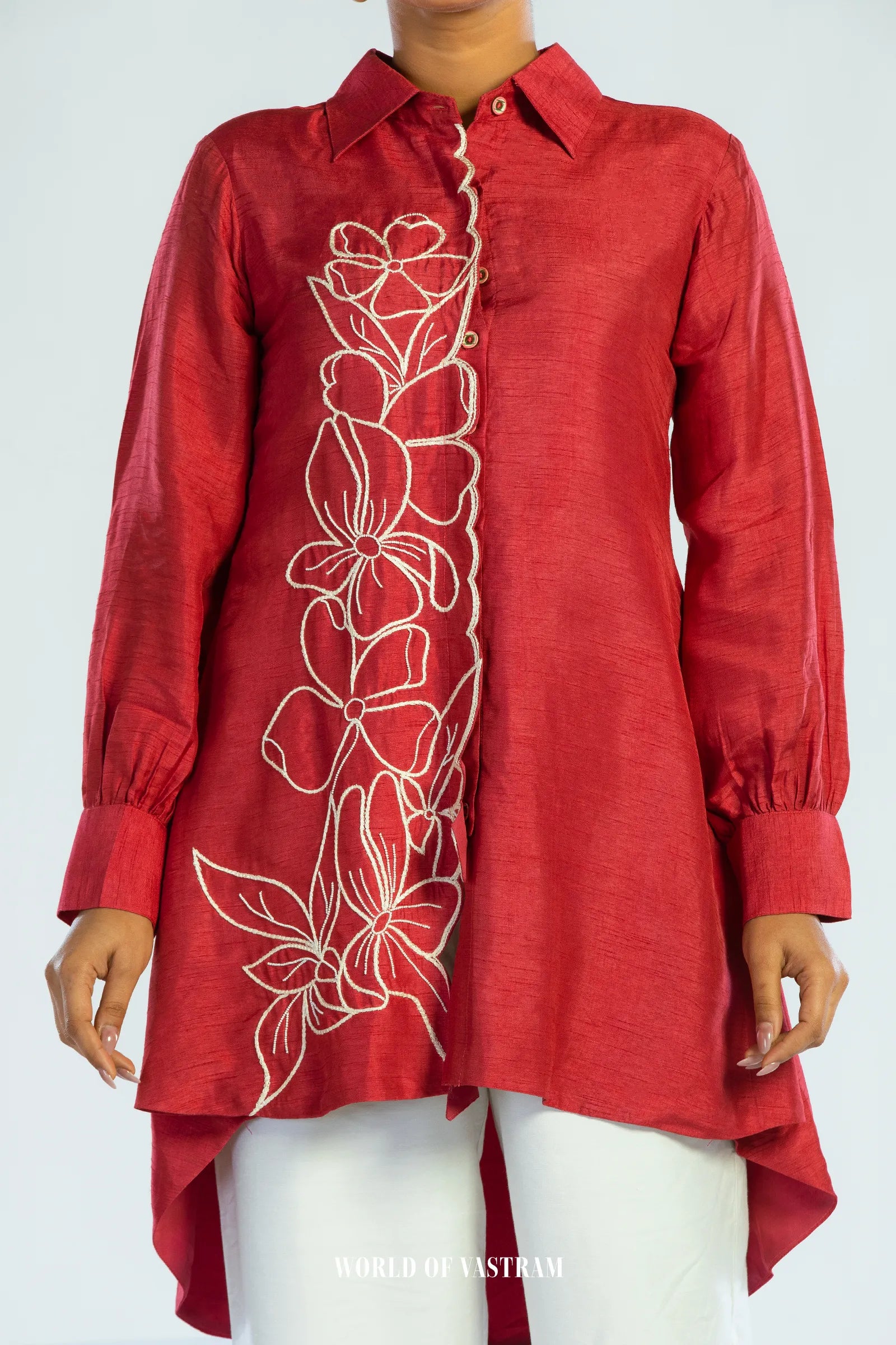 Crimson Bloom Top