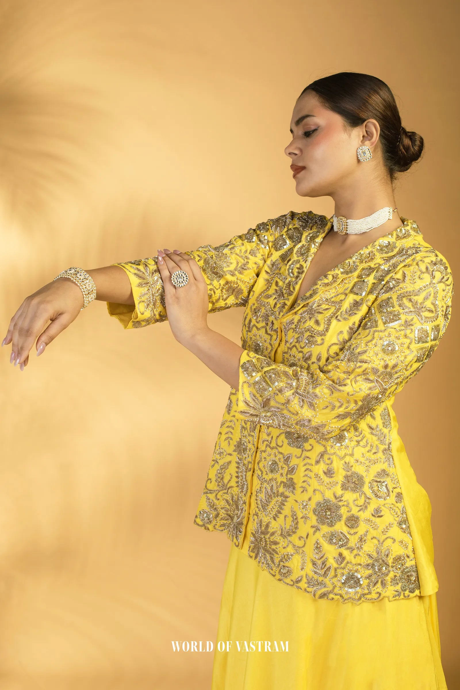 Vibrant yellow Lehenga Set