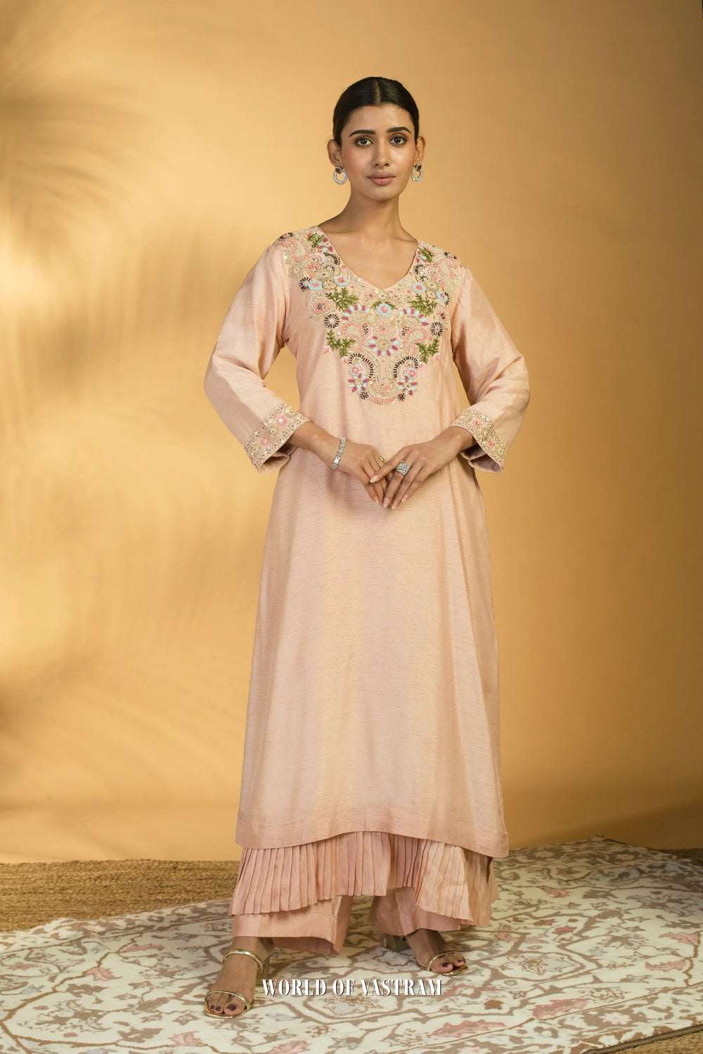 Peach Kurta Set