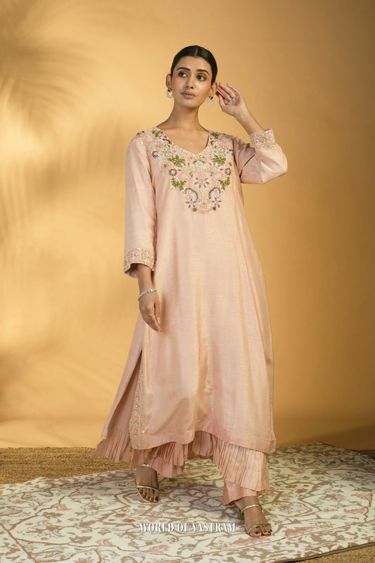 Peach Kurta Set