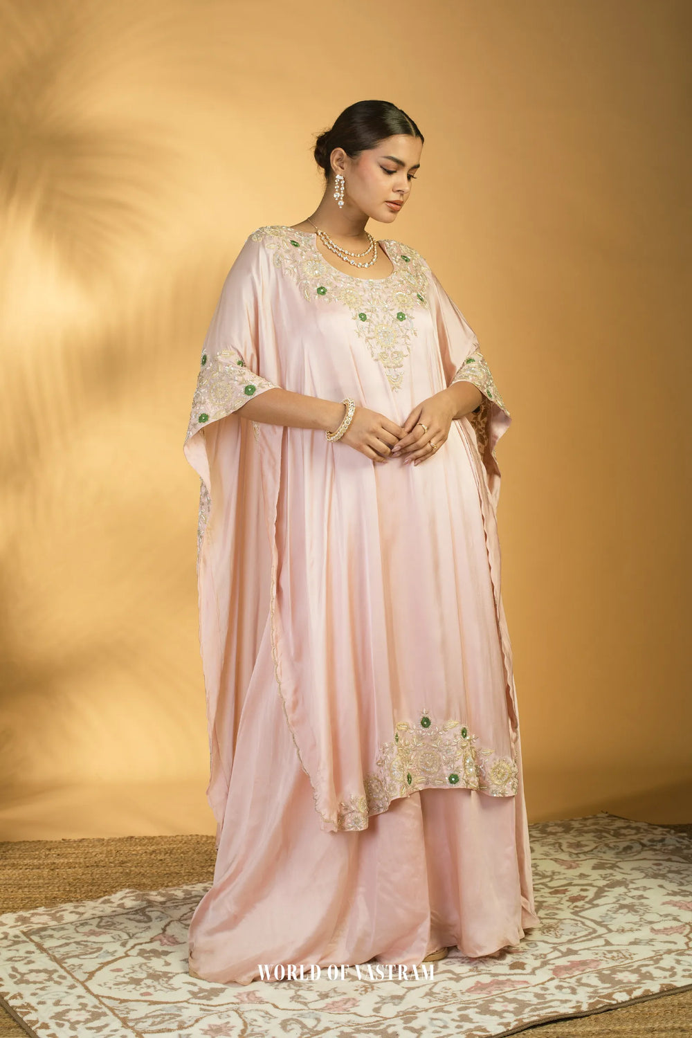 Blush Pink Kaftan Set