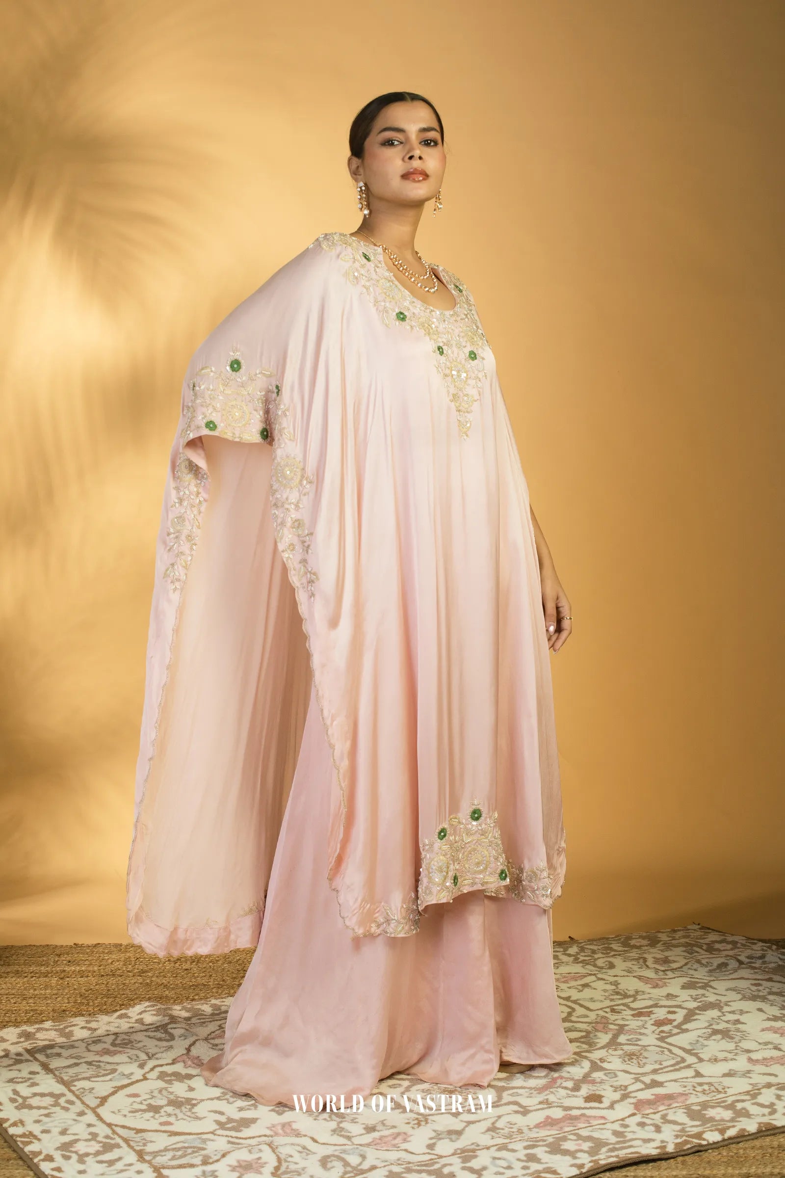 Blush Pink Kaftan Set