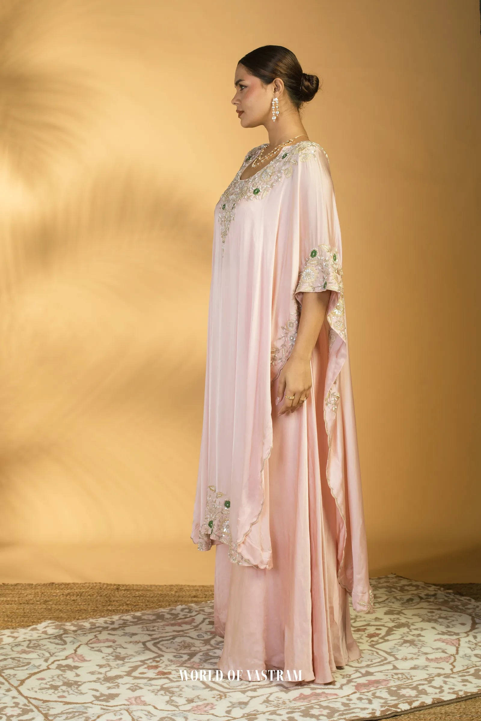 Blush Pink Kaftan Set