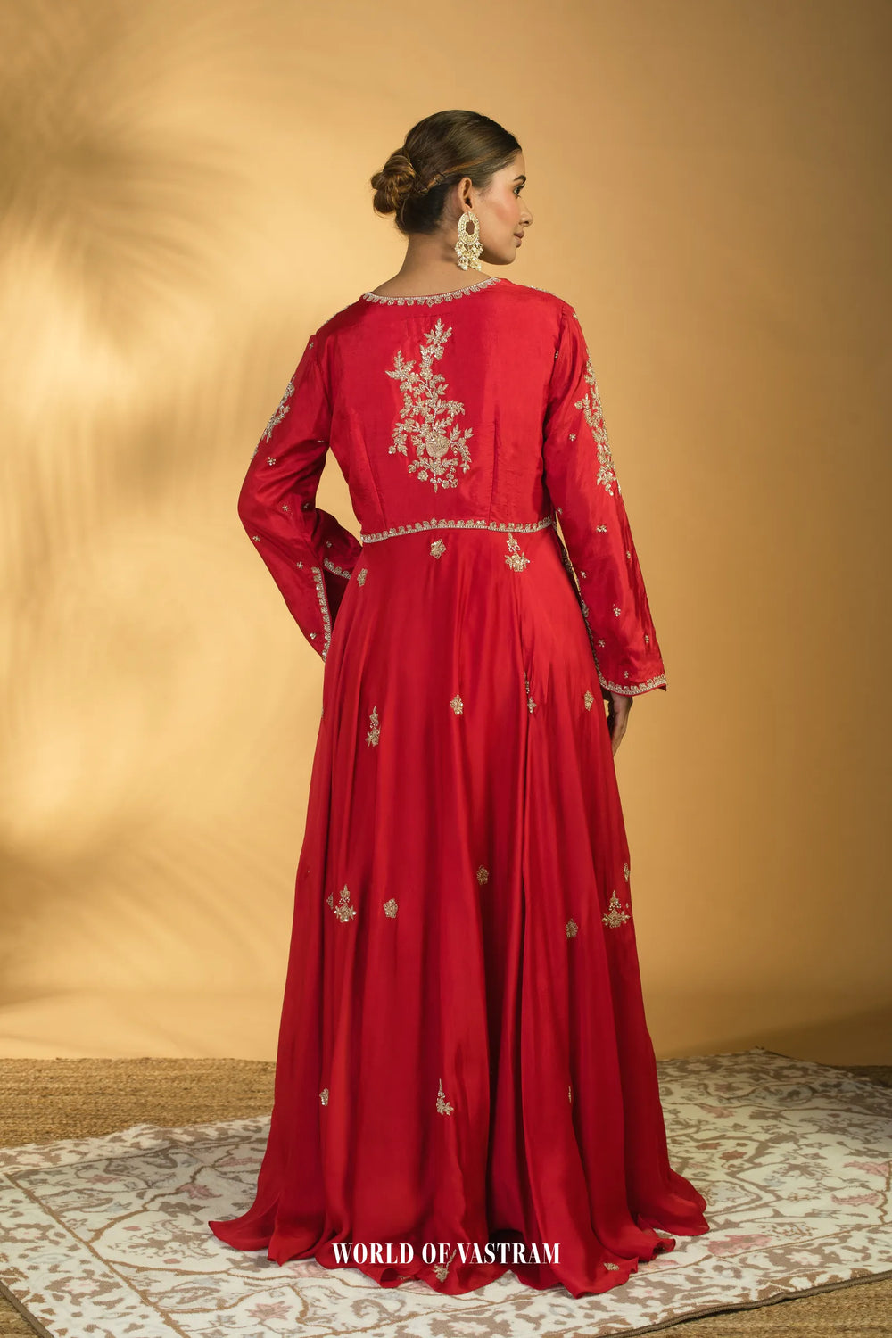 Red JR indowestern set