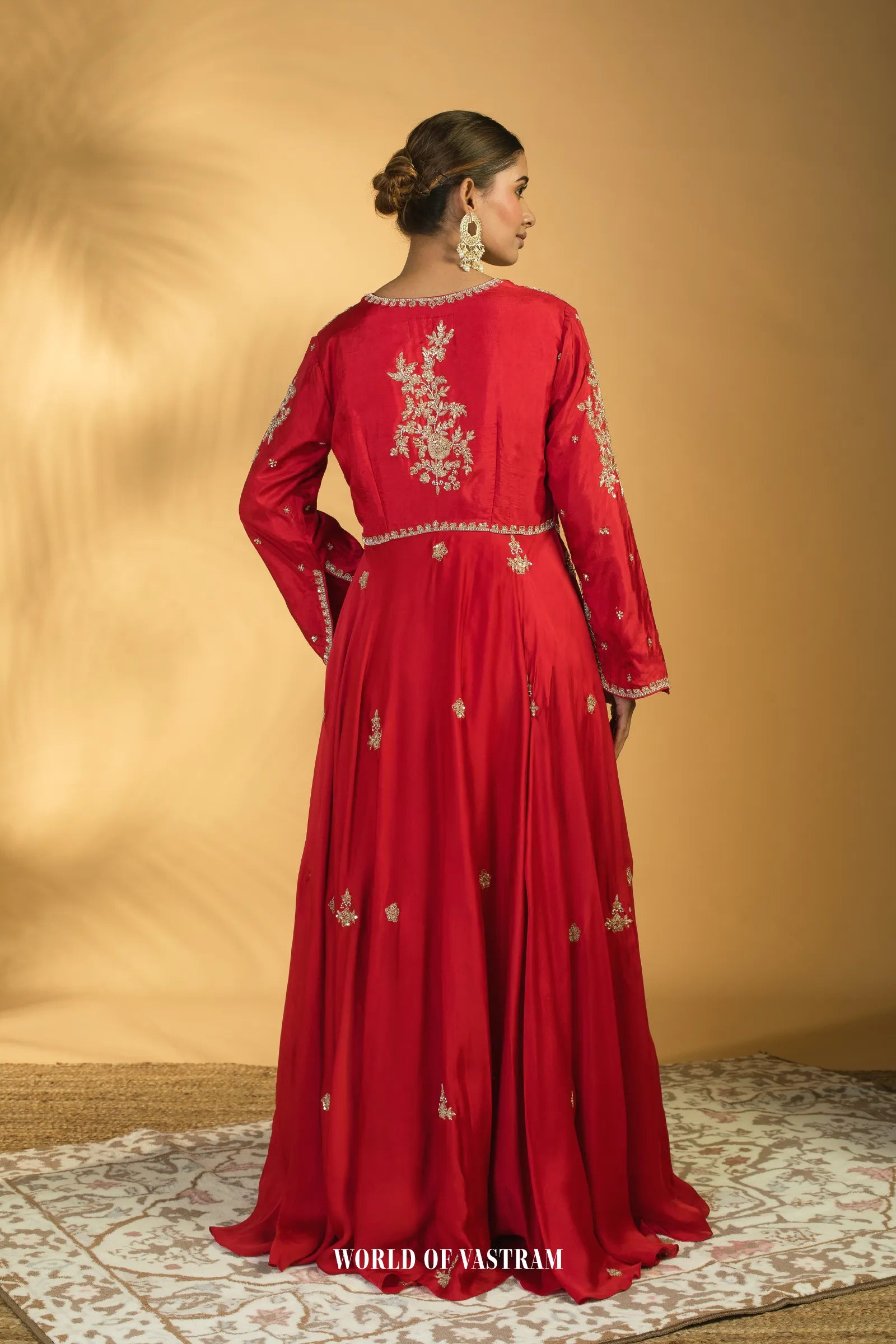 Red JR indowestern set