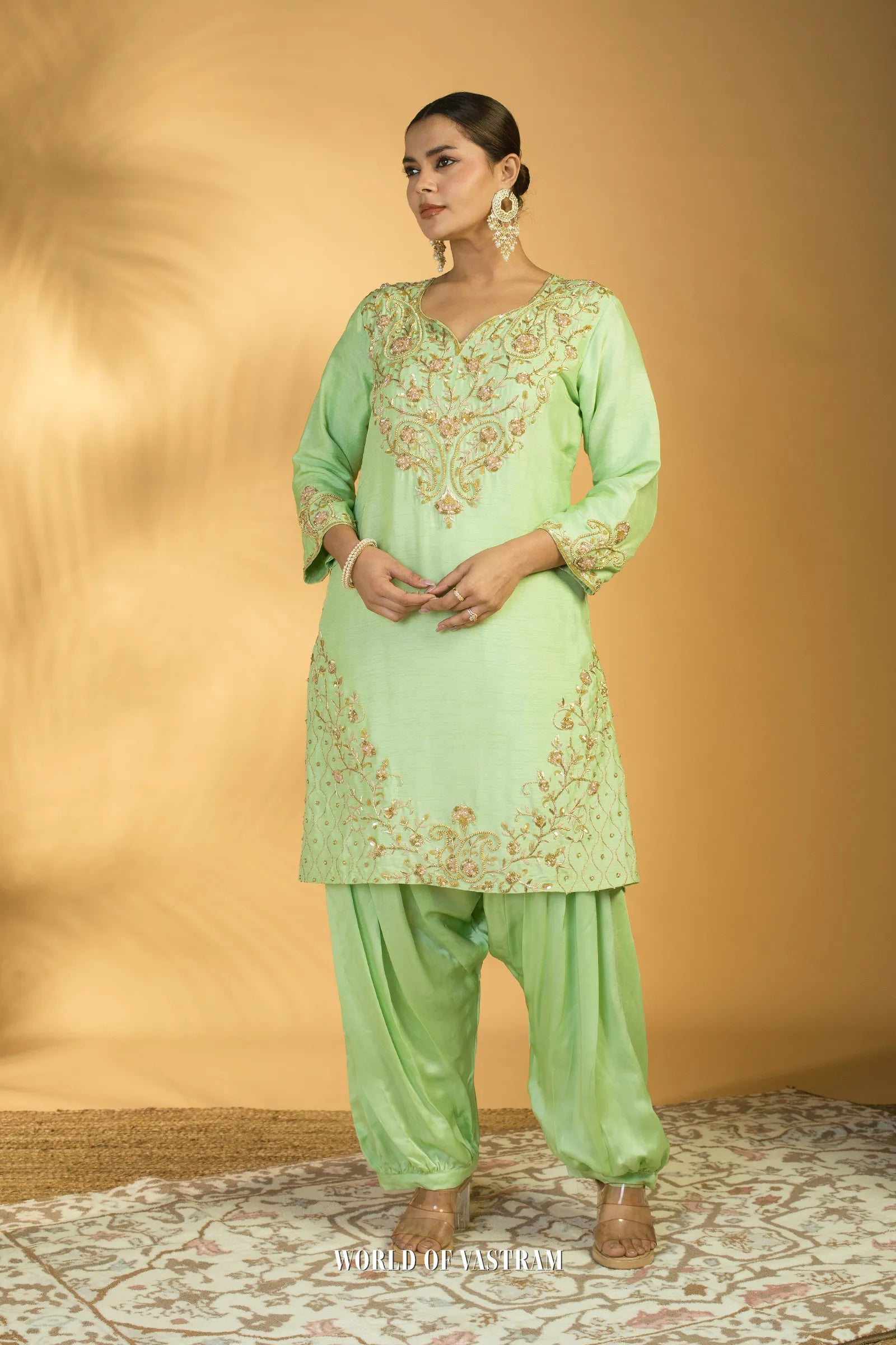 Mint Royale Dhoti Set