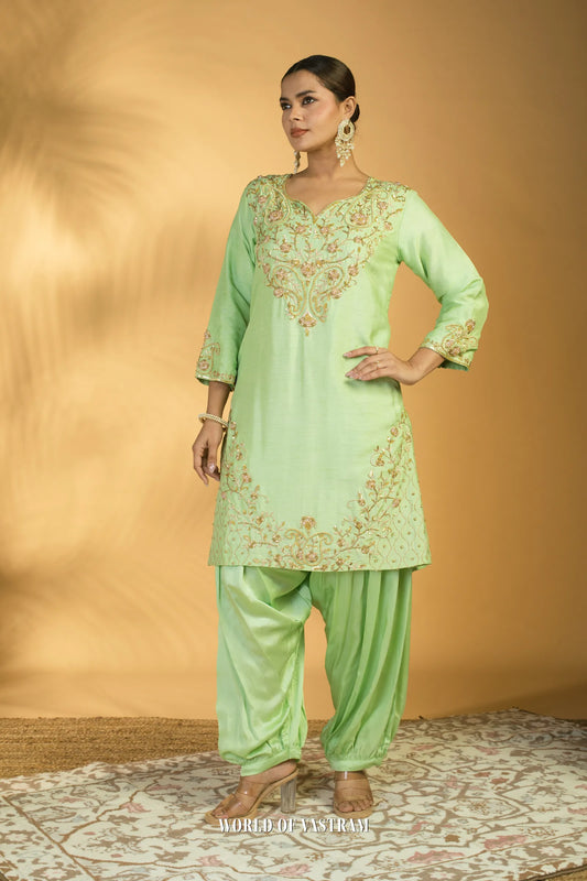 Mint Royale Dhoti Set