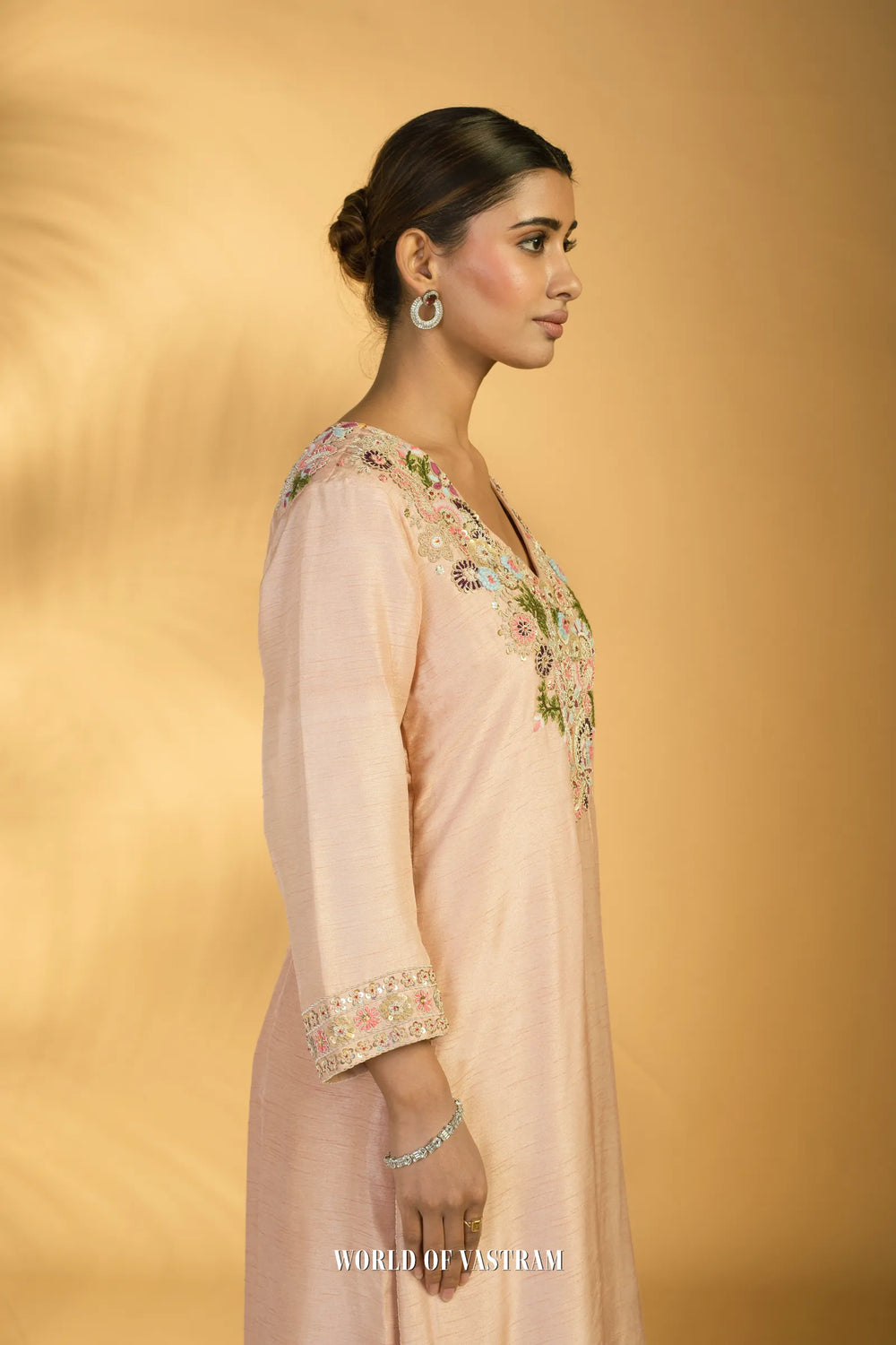 Peach Kurta Set