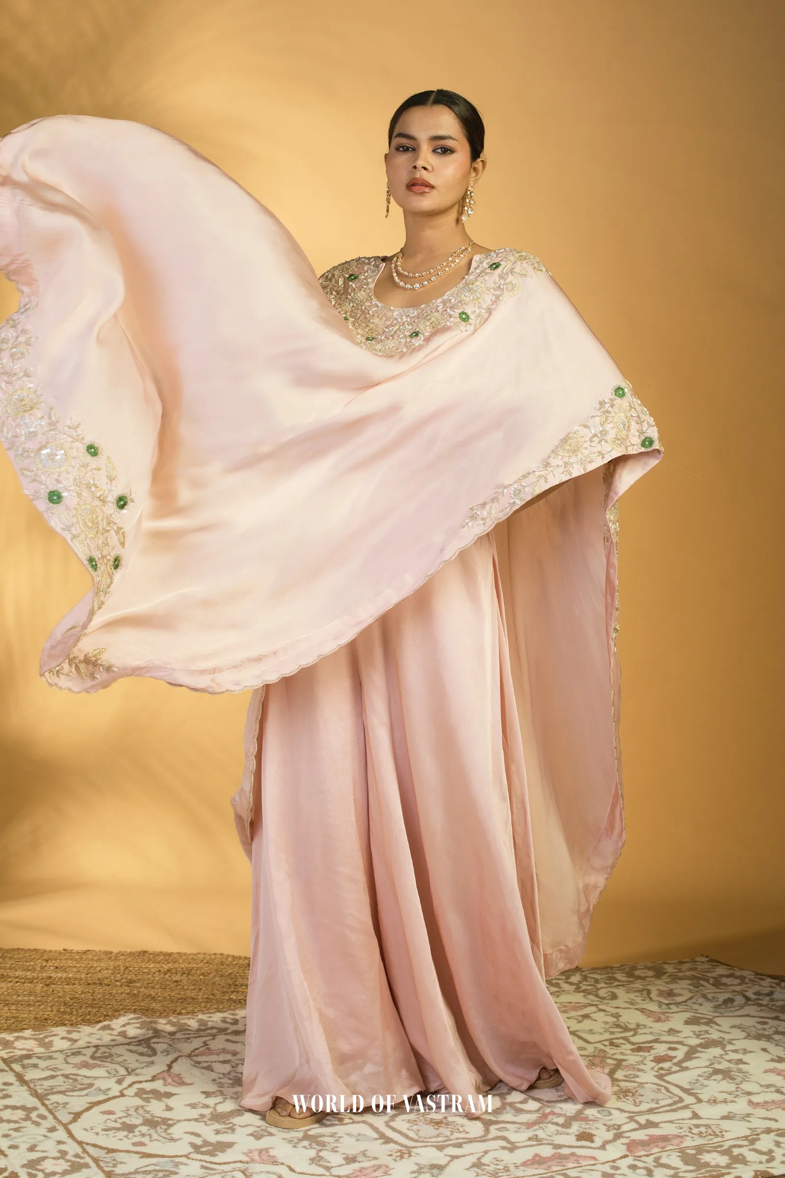 Blush Pink Kaftan Set